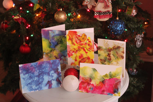 Pack of 5 cards assorted designs - Celebration