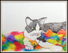 Nursery Art: Zig Zag, the Cat